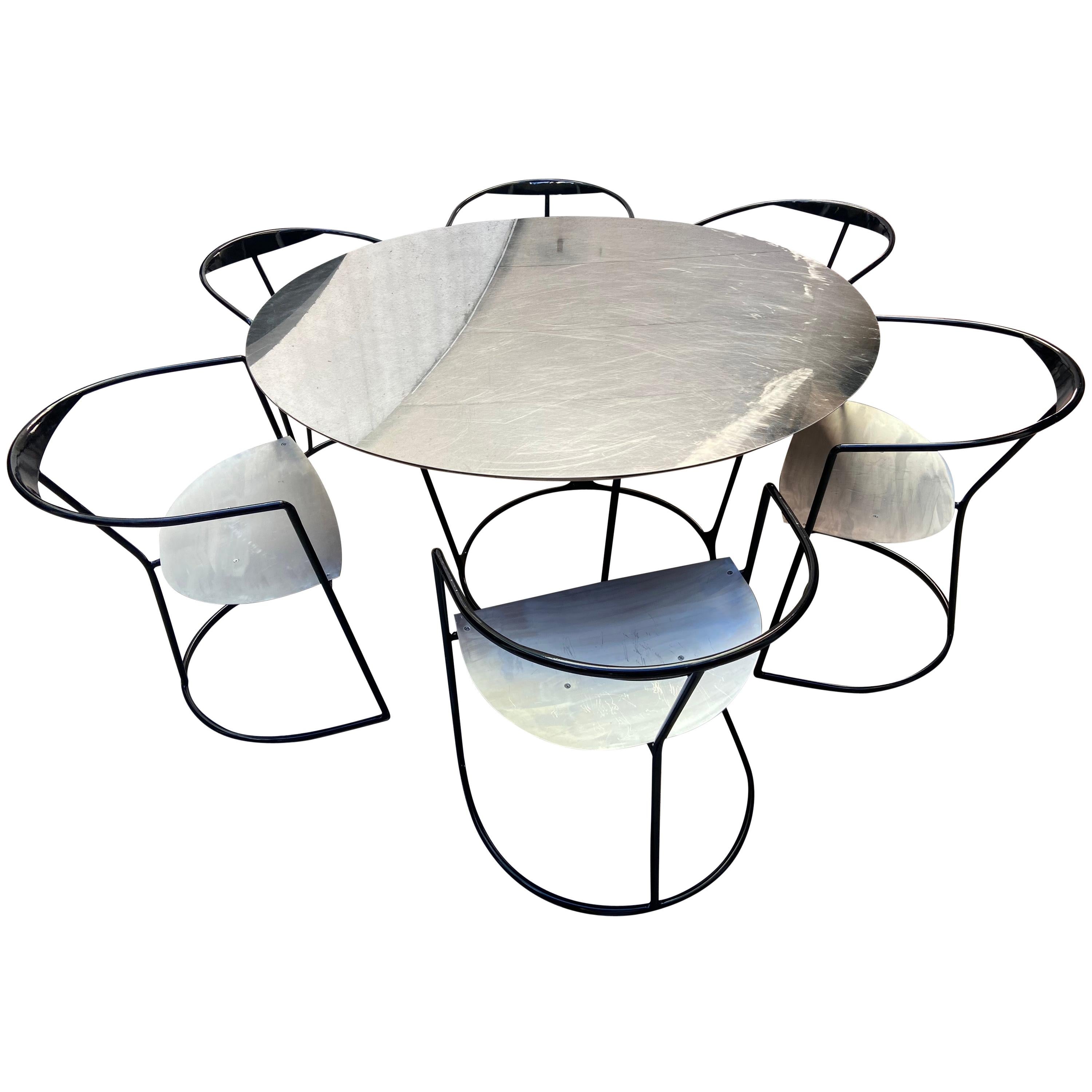 Pol Quadens, Set of Table and 6 Chairs, 2000