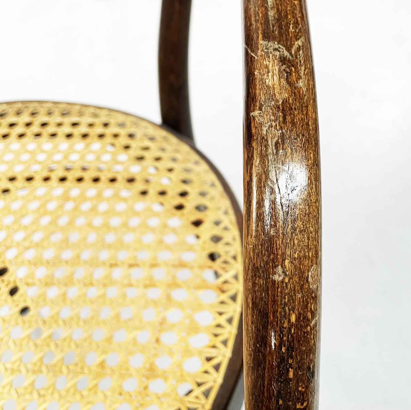 Poland Mid-Century Wooden and Straw Chair Thonet by ZPM Radomsko, 1960s 1