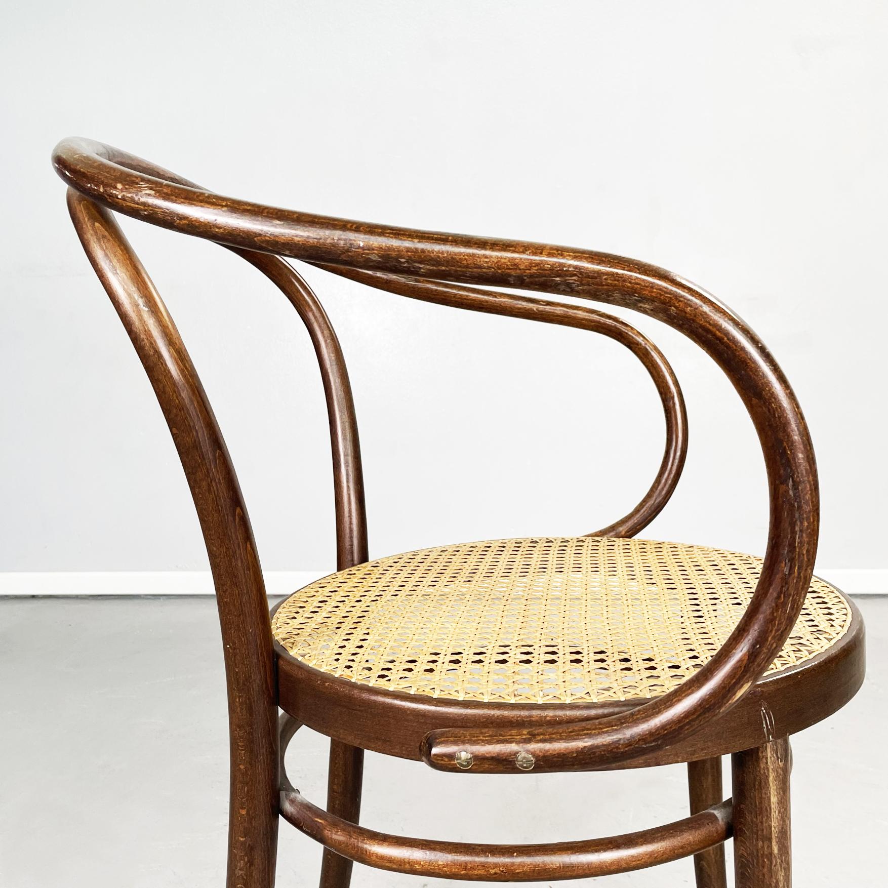 Poland Mid-Century Wooden and Straw Chair Thonet by ZPM Radomsko, 1960s 2