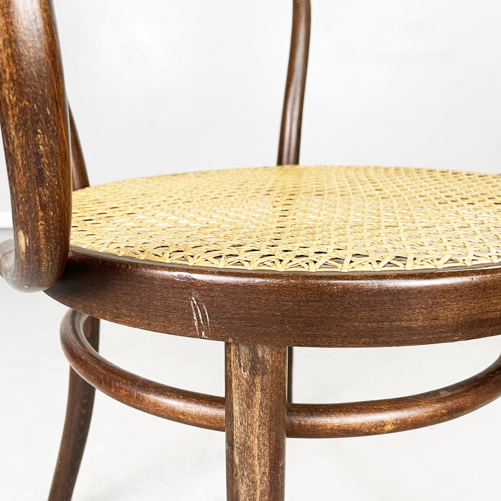 Poland Mid-Century Wooden and Straw Chair Thonet by ZPM Radomsko, 1960s 3