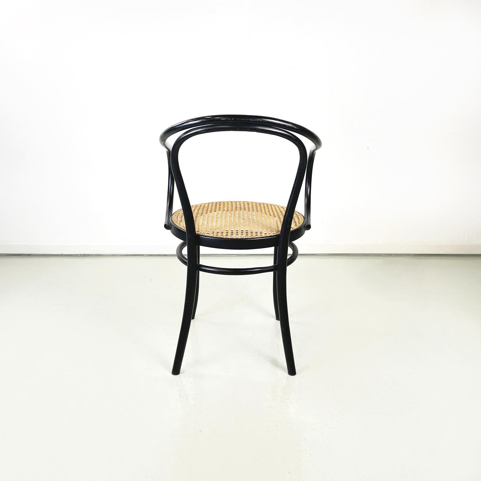 Poland Midcentury Wooden and Straw Chair Thonet by Zpm Radomsko, 1960s In Good Condition In MIlano, IT