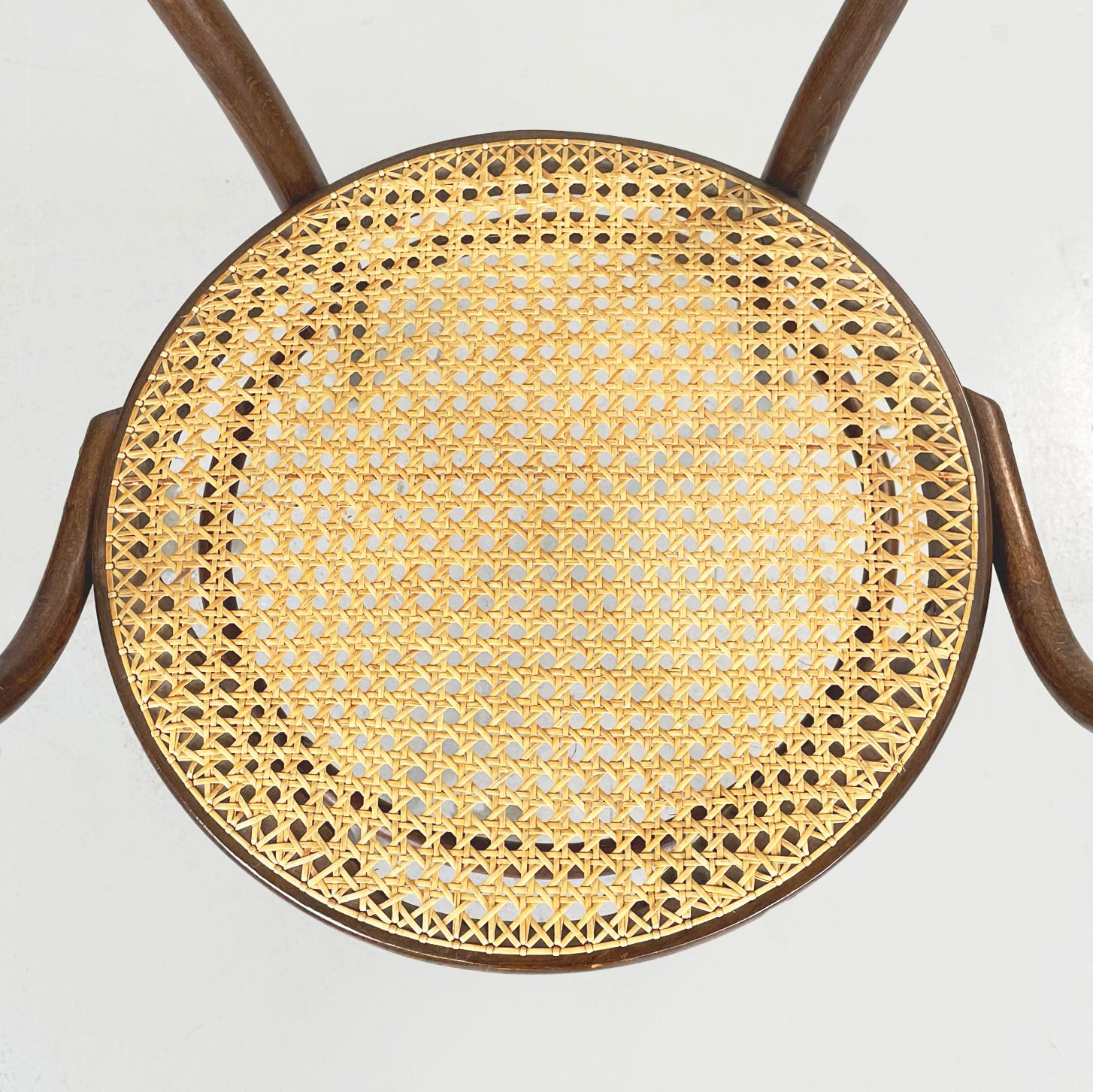 Polish Poland Mid-Century Wooden and Straw Chair Thonet by ZPM Radomsko, 1960s