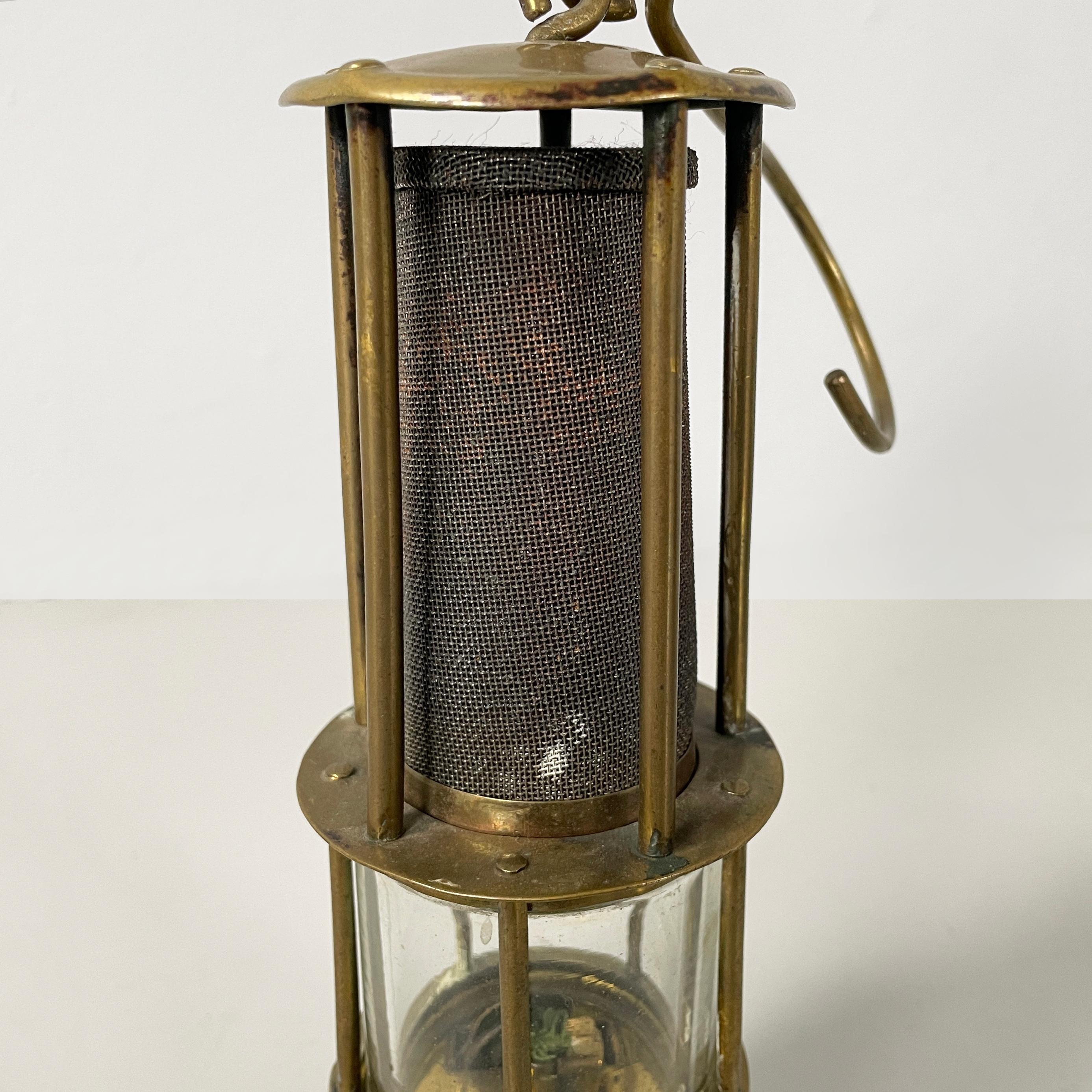 20th Century Poland round miner's lantern in brass, late 1800s-early 1900s