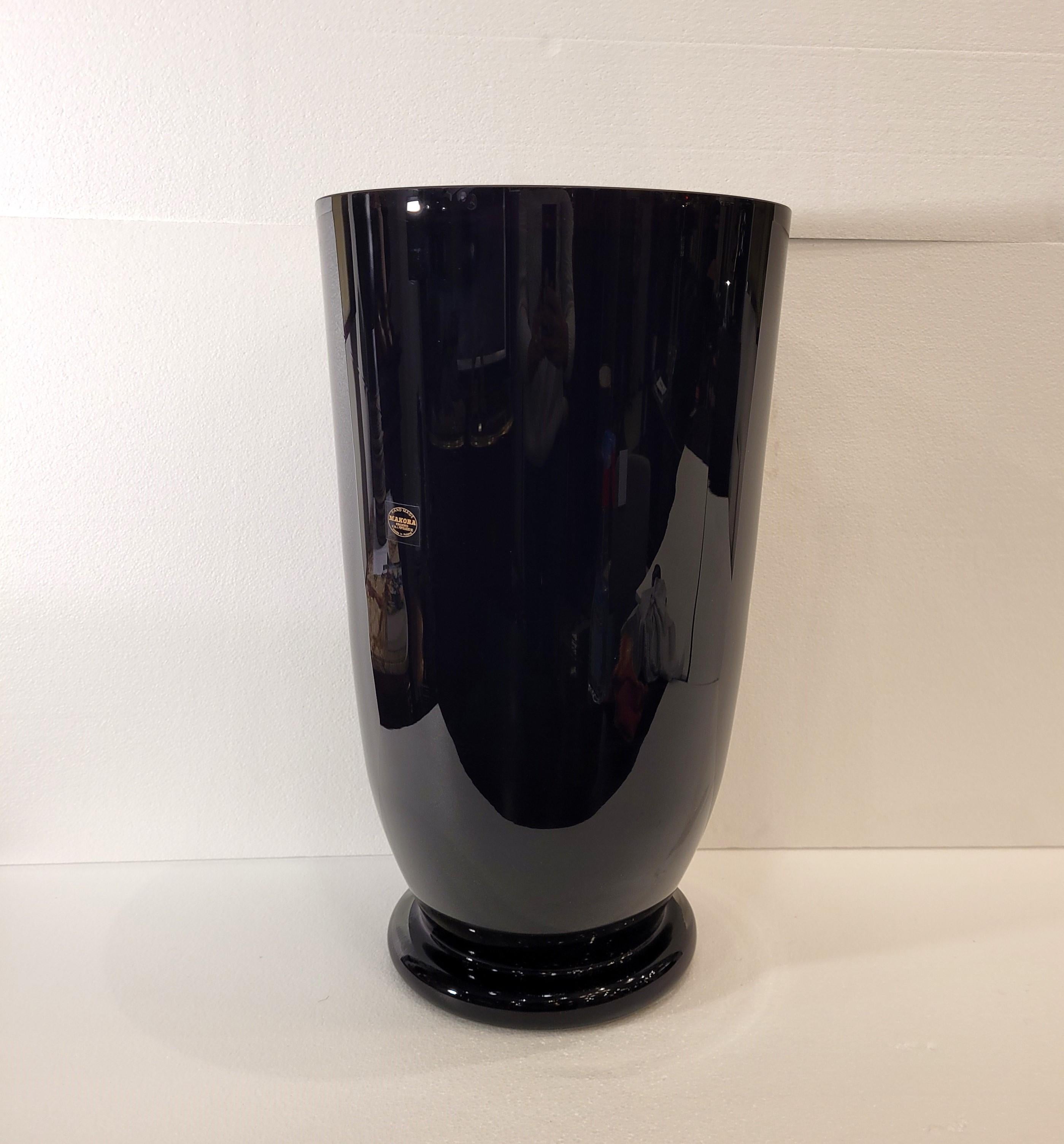 Gorgeous Great Black Decorative Vase ,  Glassworks  by 
