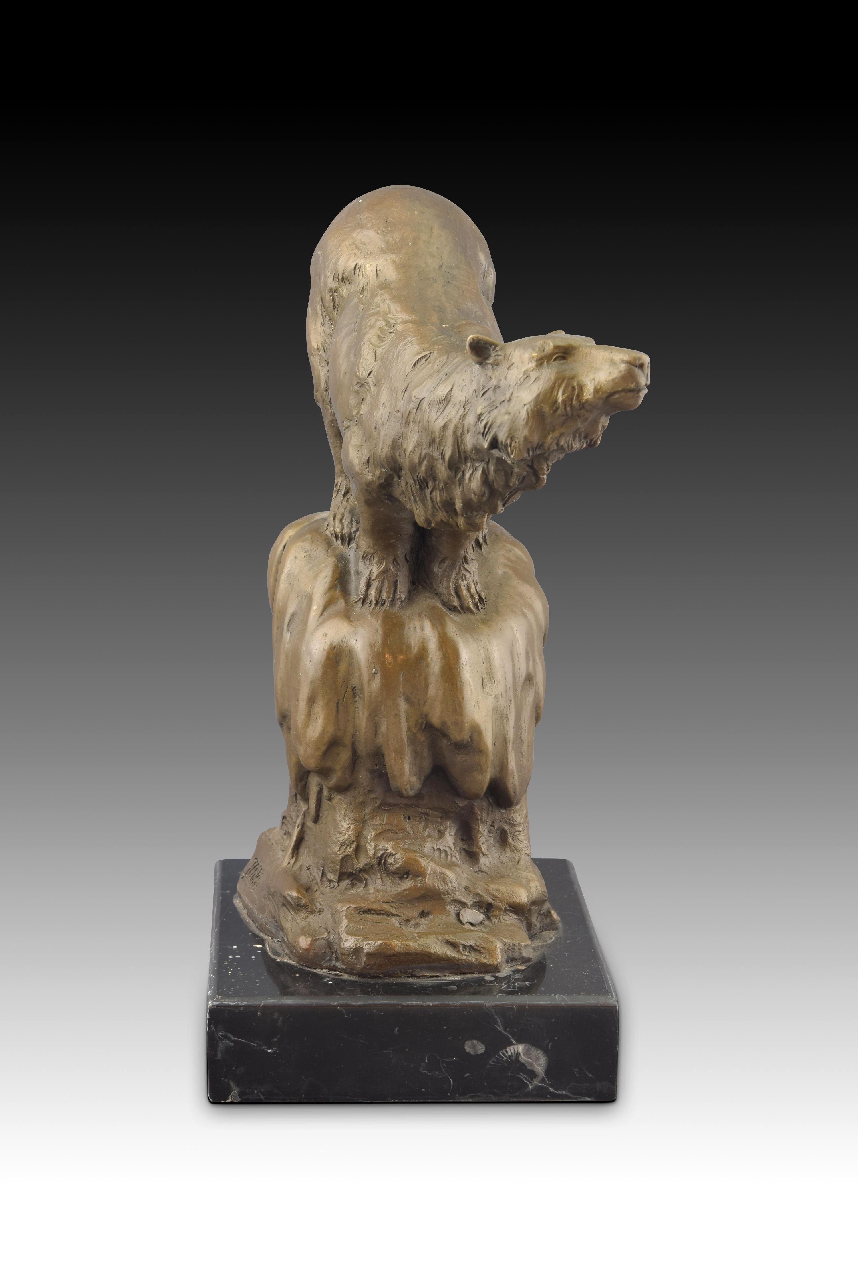 Polar Bear Bronze, Marble, Bronze, 20th Century For Sale 2