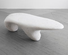 "Polar Bear" Coffee Table in White Gypsum by Rogan Gregory, 2018