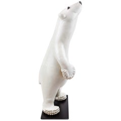 Polar Bear, Earthenware Sculpture, Valerie Courtet