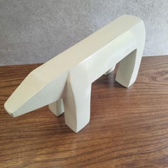 Polar bear in patinated plaster