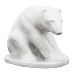 Vintage Polar Bear Porcelain Figurine