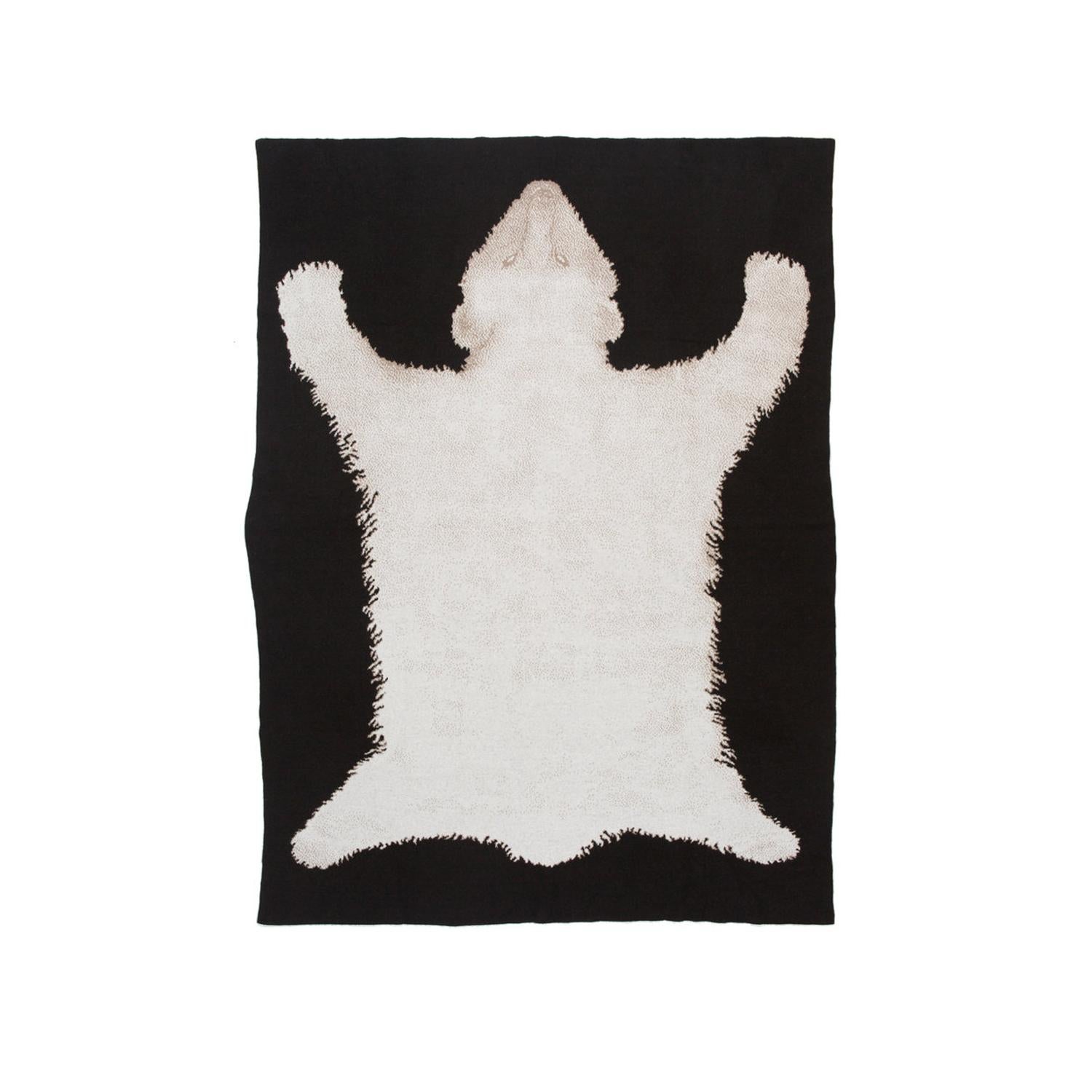 Polar Bear Rug Mongolian Cashmere Throw Blanket For Sale at 1stDibs