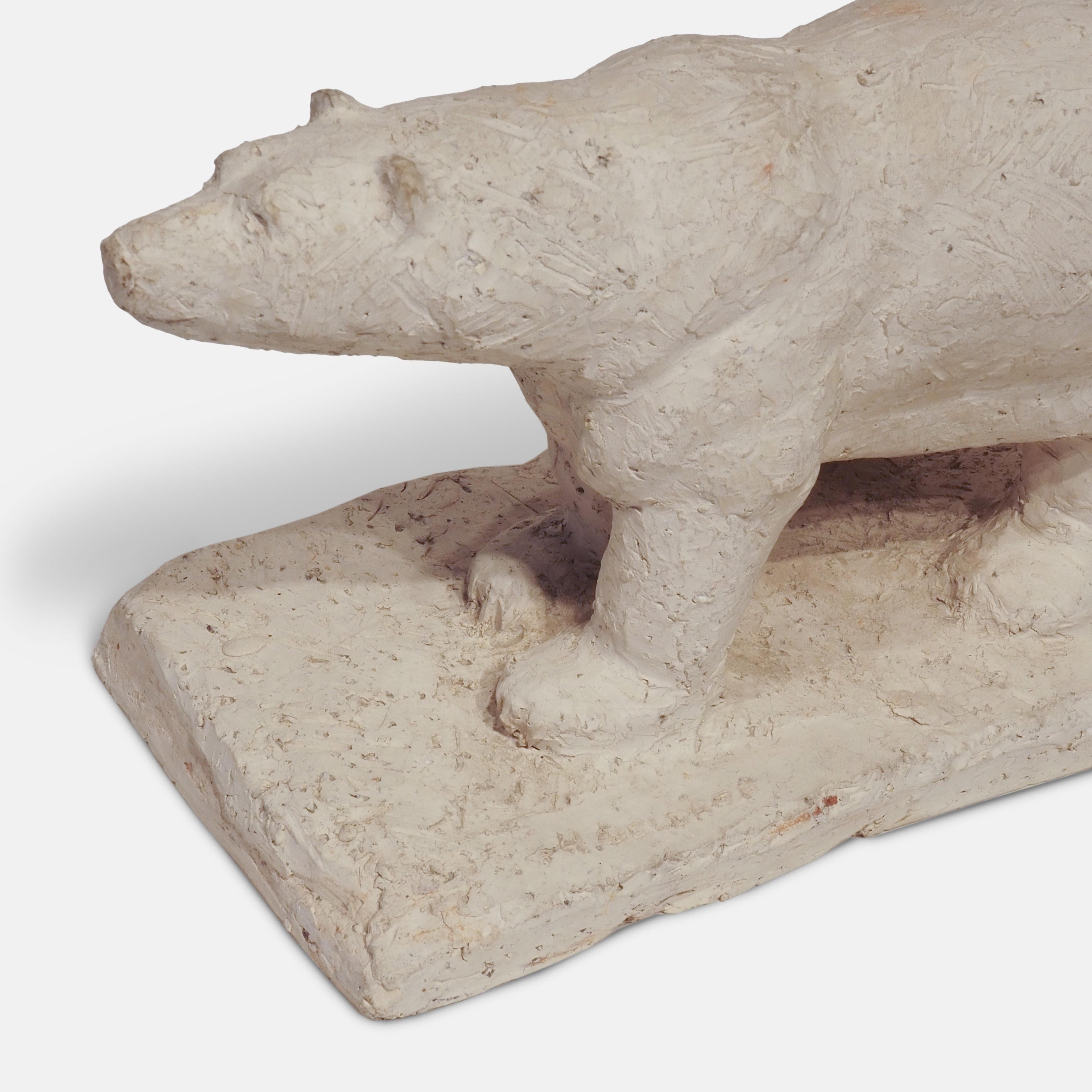 Polar Bear Sculpture by Herbert Gelghof, 1950s 5