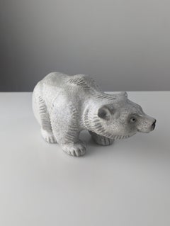 Scultura di orso polare di Oscar Hartung per Ego Stengods 1970
