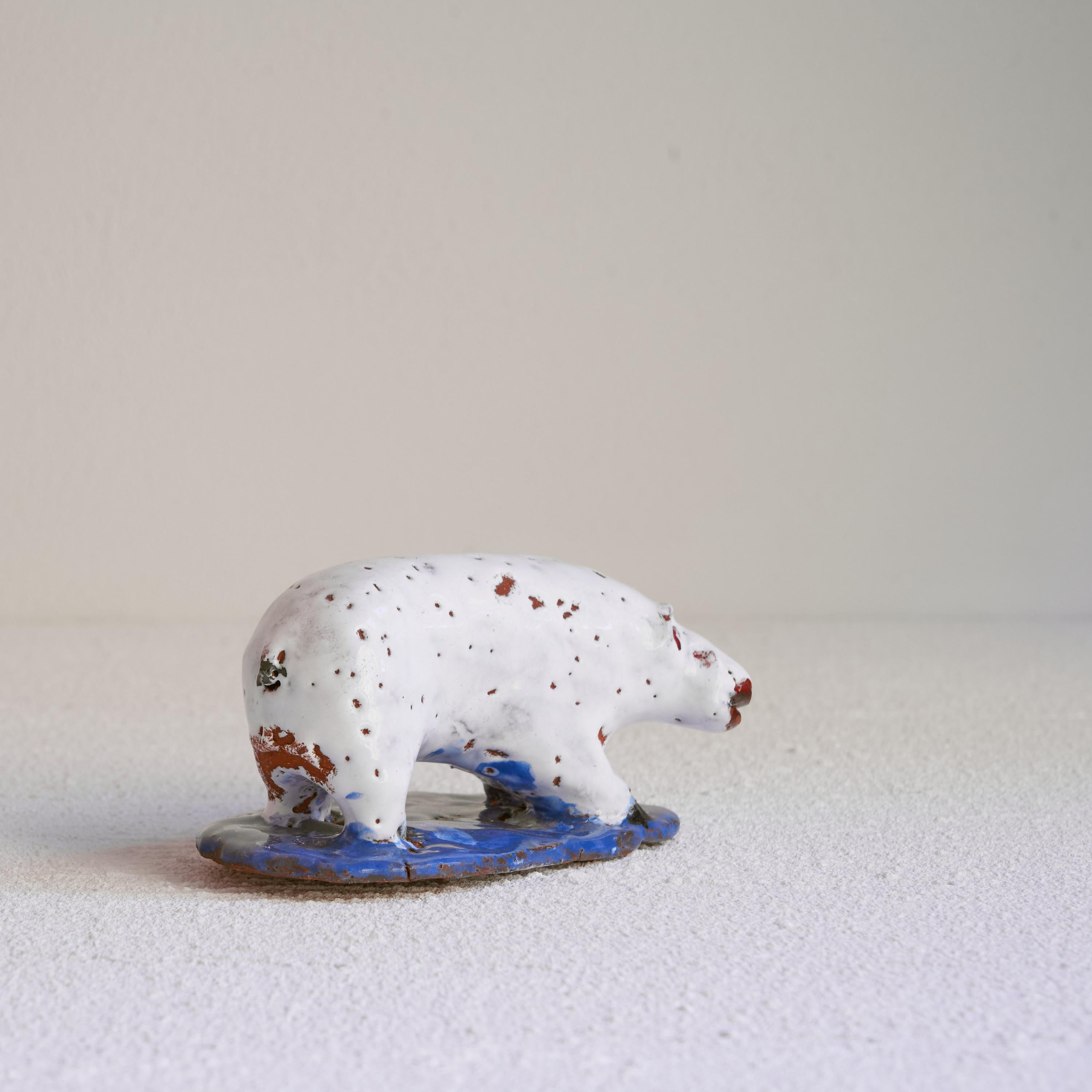 polar bear out of clay