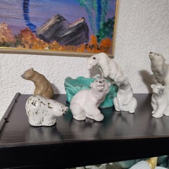 Figurita de cerámica vintage Oso Polar de Henrik Allert para Pentik, Finlandia