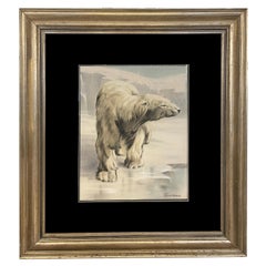 Eisbär Aquarell mit Kohle, 1925-35