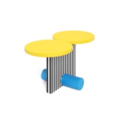 Polar End Table in Plastic and Wood by Michele De Lucchi for Memphis Milano Coll