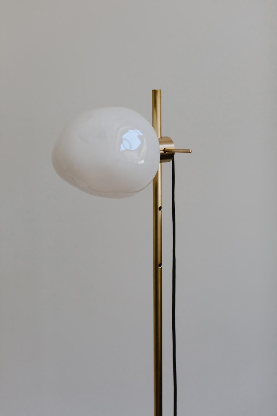 Modern Minimalist 'Polar' Floor Lamp in Matte Brass by Baiba Glass In New Condition For Sale In Rīga, LV