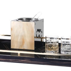 Polar Ice Bucket in Horn & Stainless Steel by Arcahorn