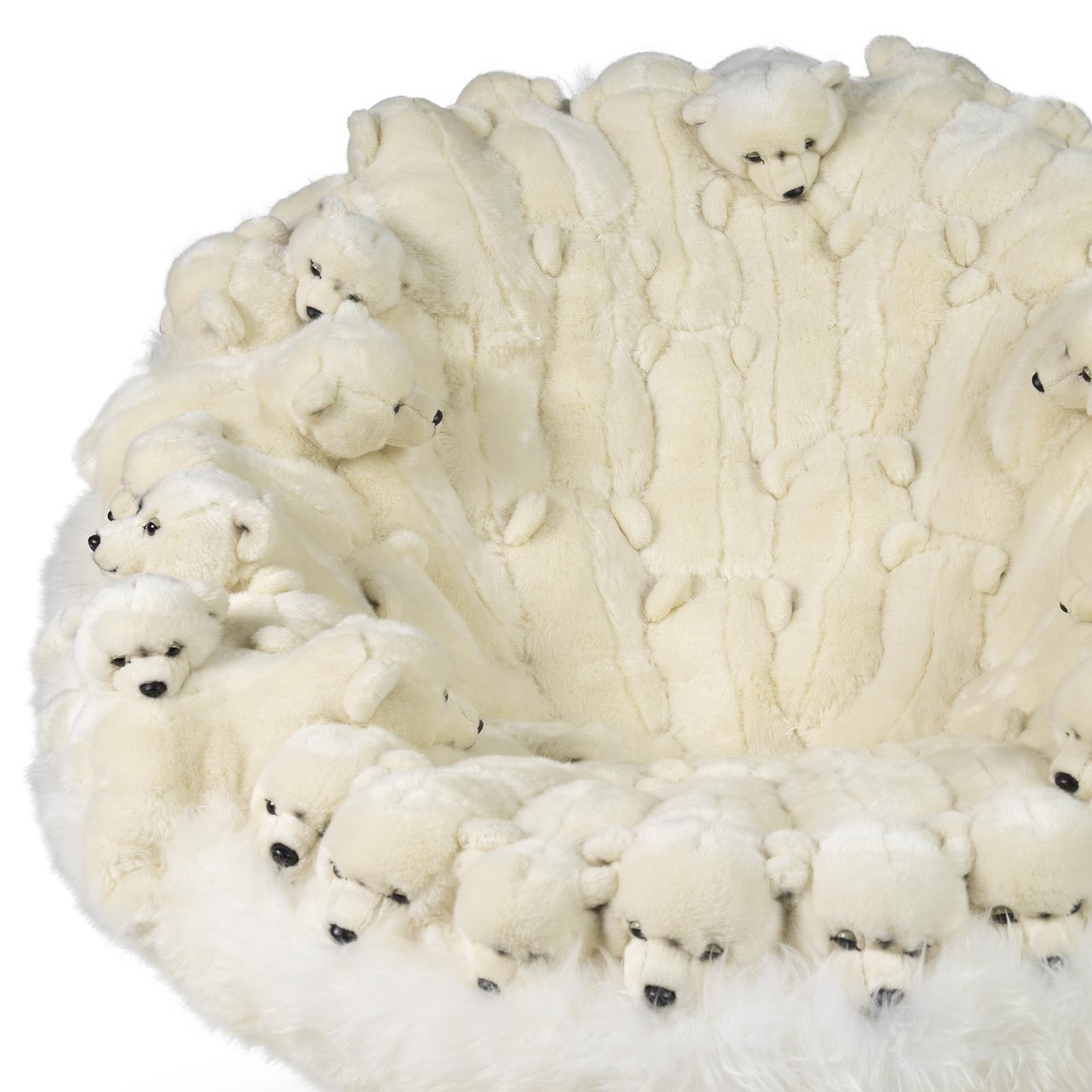 Belgian Polar Plush Baby Bears Armchair Swivel in Limited Edition