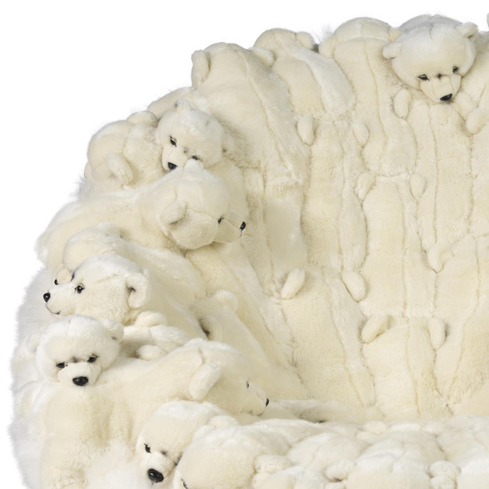 Polar Plush Baby Bears Armchair Swivel in Limited Edition In New Condition In Paris, FR