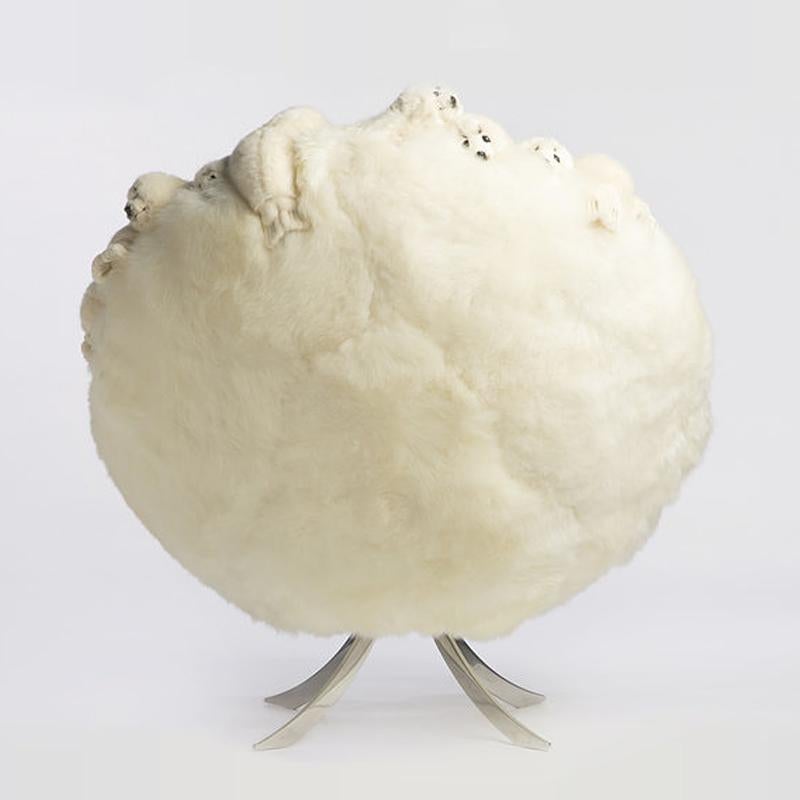 Polar Plush Baby Seals Armchair Swivel in Limited Edition In New Condition In Paris, FR