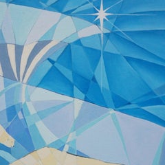 Une étoile polaire, peinture contemporaine à l'huile sur toile d'ours polaires