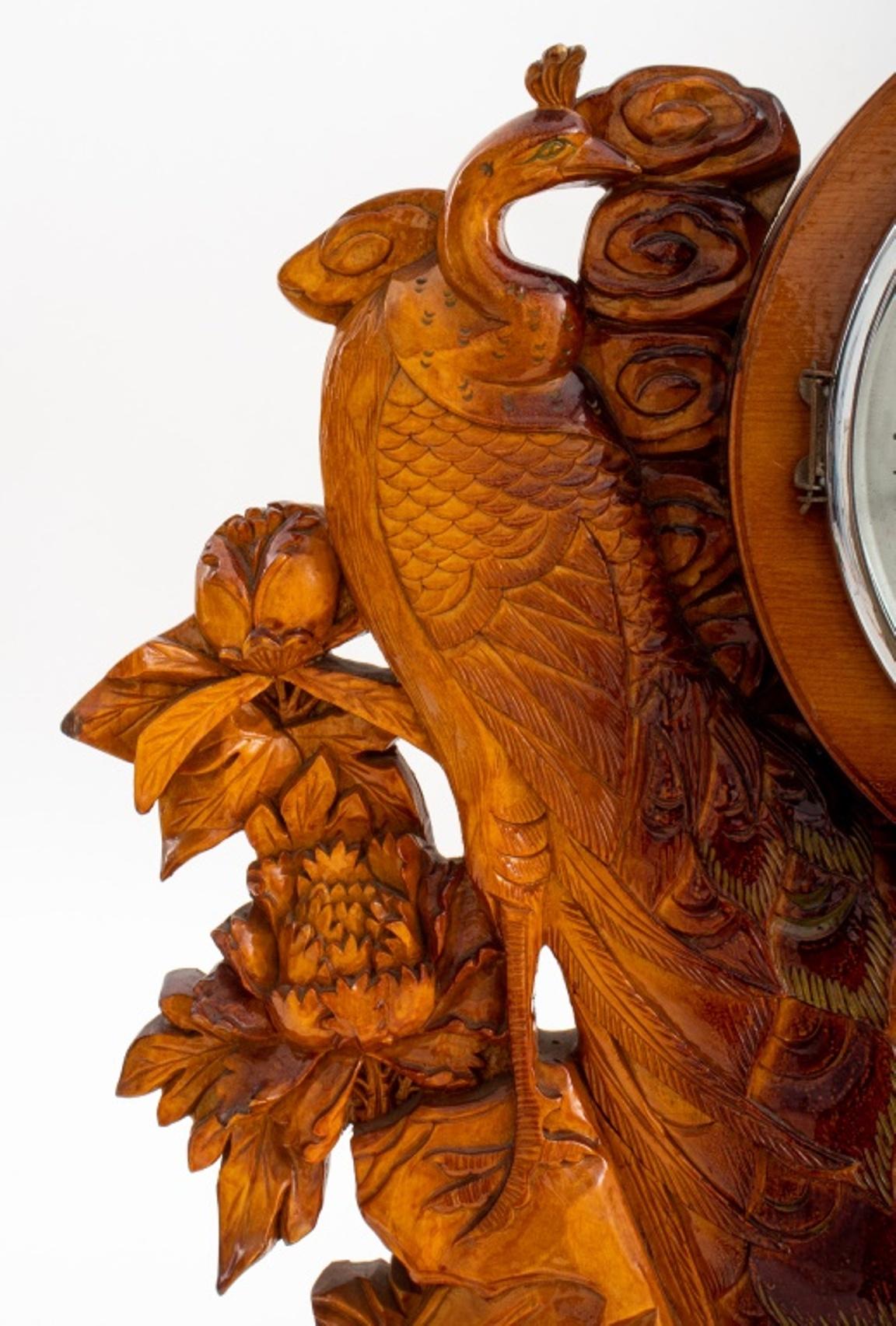 peacock table clock