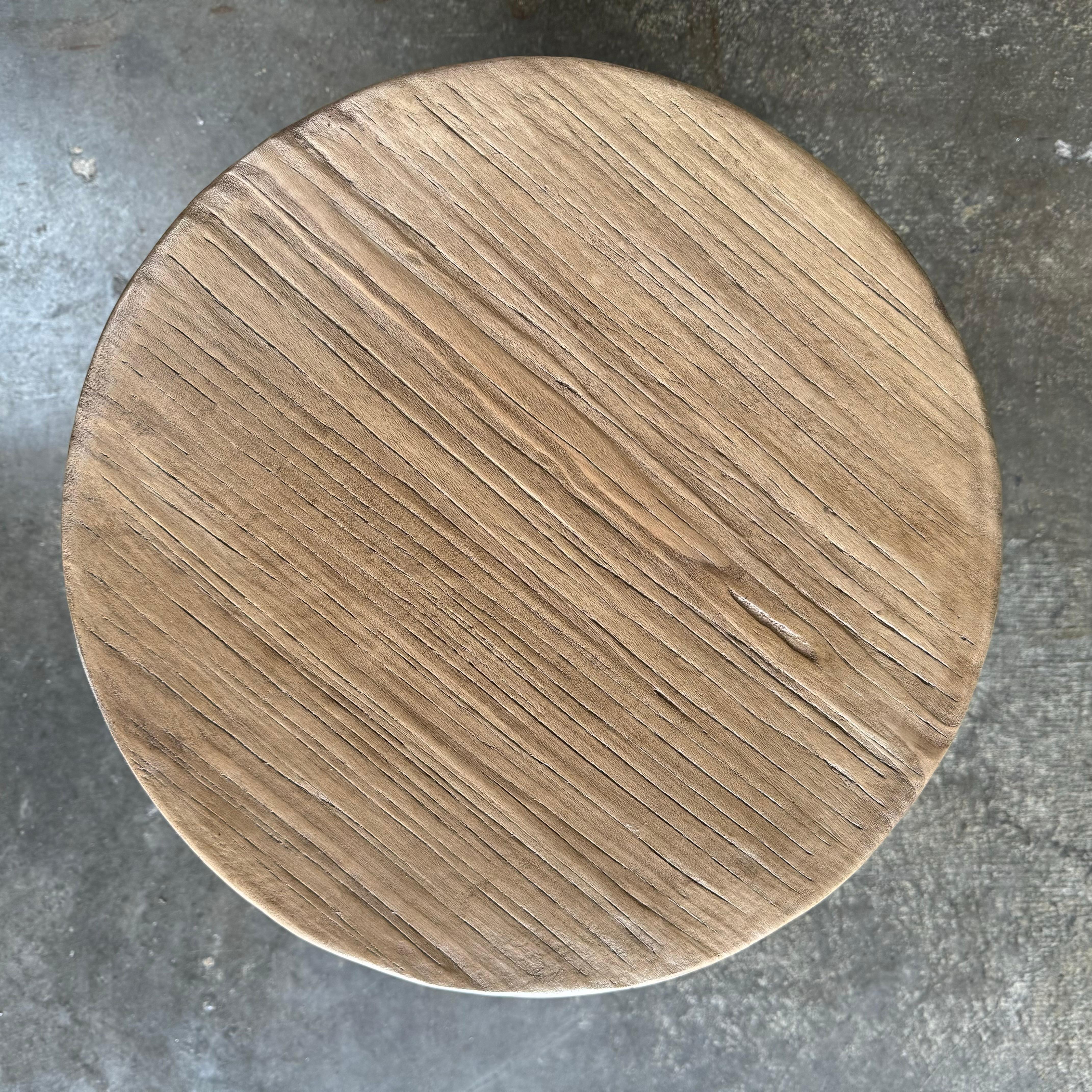 Polaris Elm Wood Side Table For Sale 1