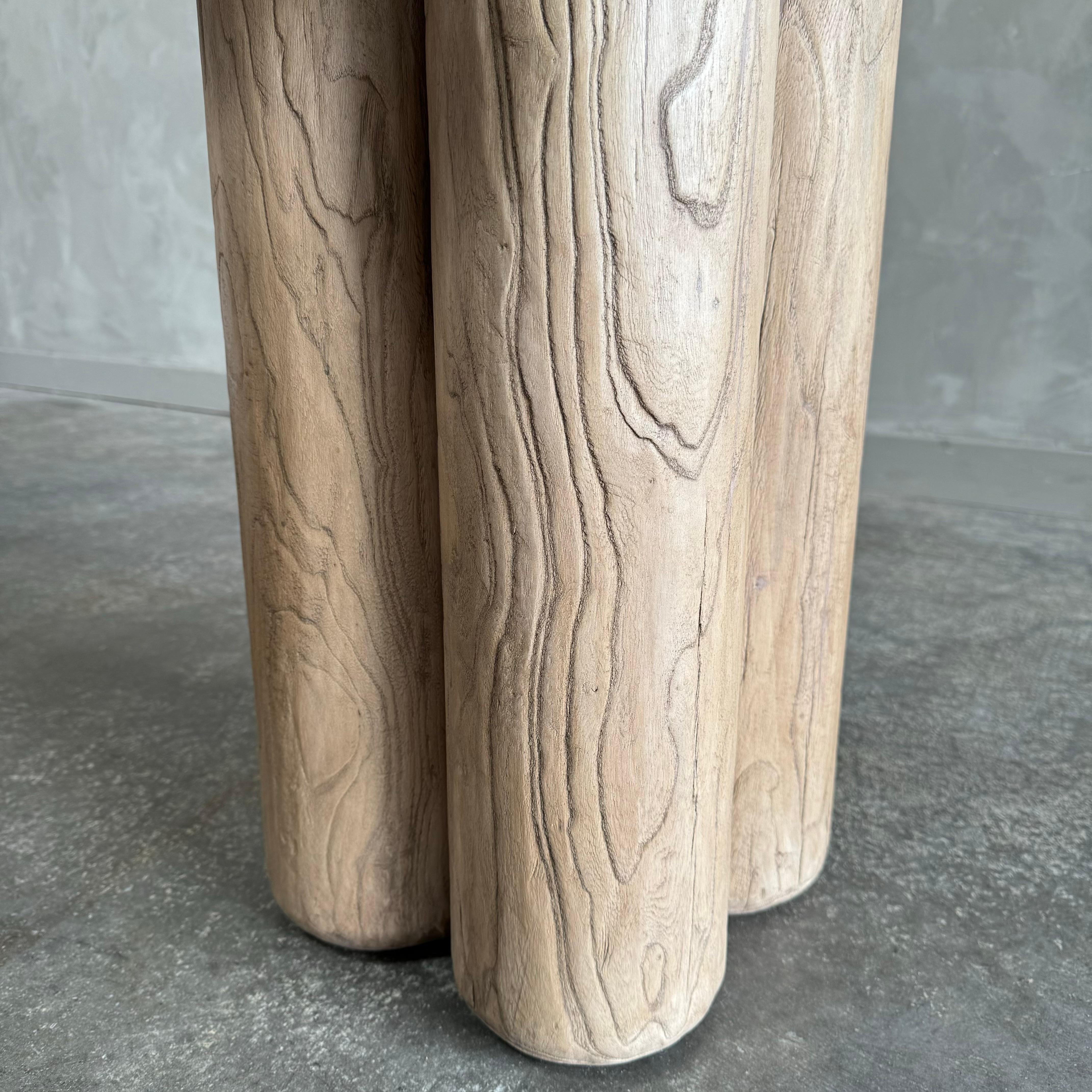 Polaris Elm Wood Side Table For Sale 2