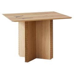 Moderner Tisch aus Eichenholz und Buntglas, Polaris Module C, MB Design Studios