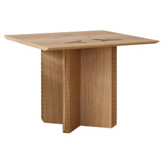 Tavolo moderno in Wood Wood e vetro colorato, Polaris A. B., MB Designs.