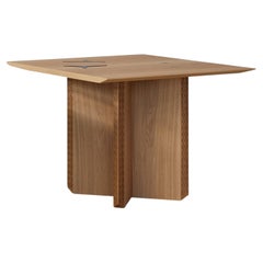 Tavolo moderno in Wood Wood e vetro colorato, Polaris Module A, MB Designs