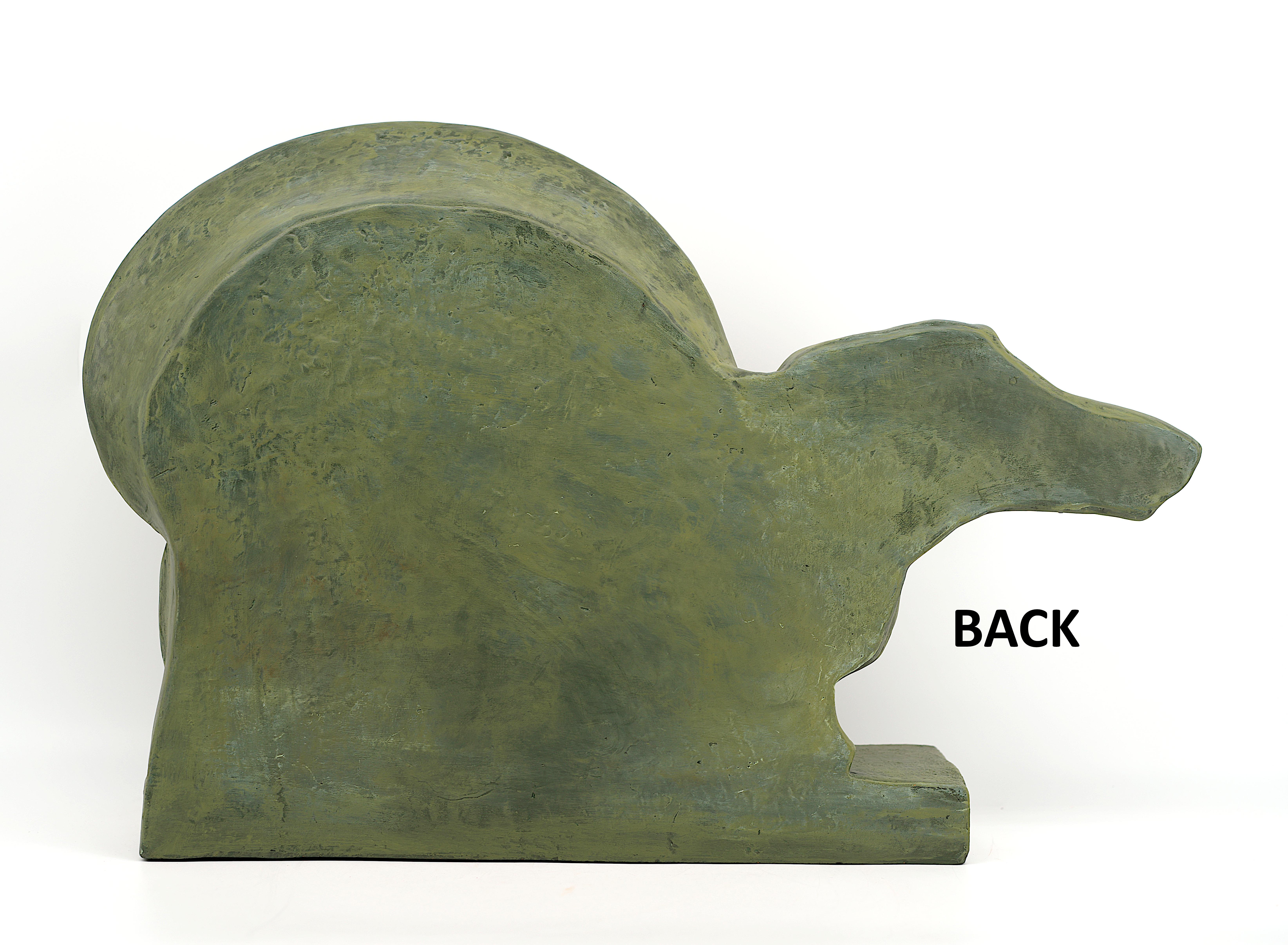 POLBERT Large French Art Deco Terracotta Lady With a Greyhound, 1920 For Sale 8