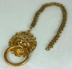 Collar Colgante Cabeza de León Polcini