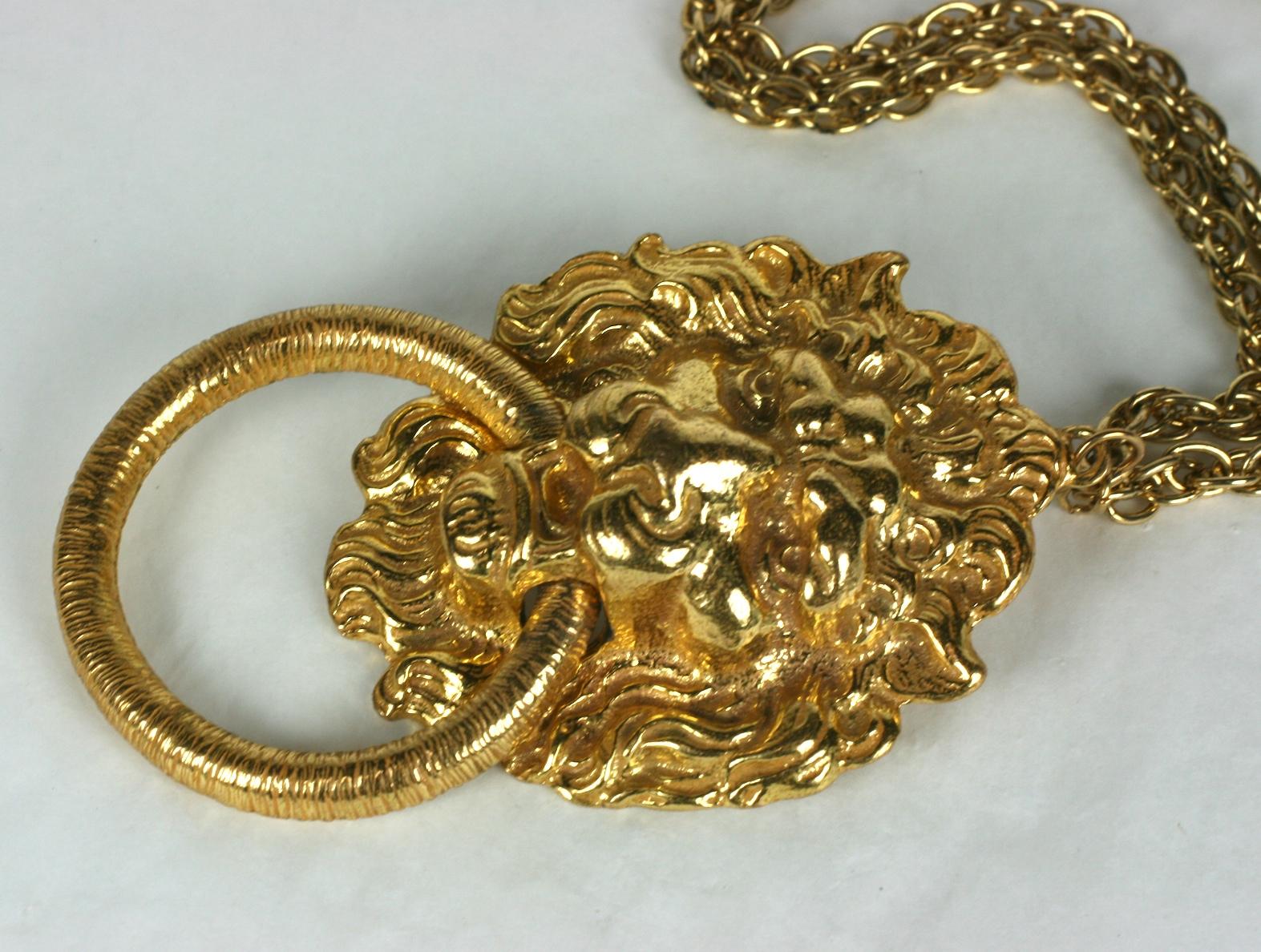 lion head necklace