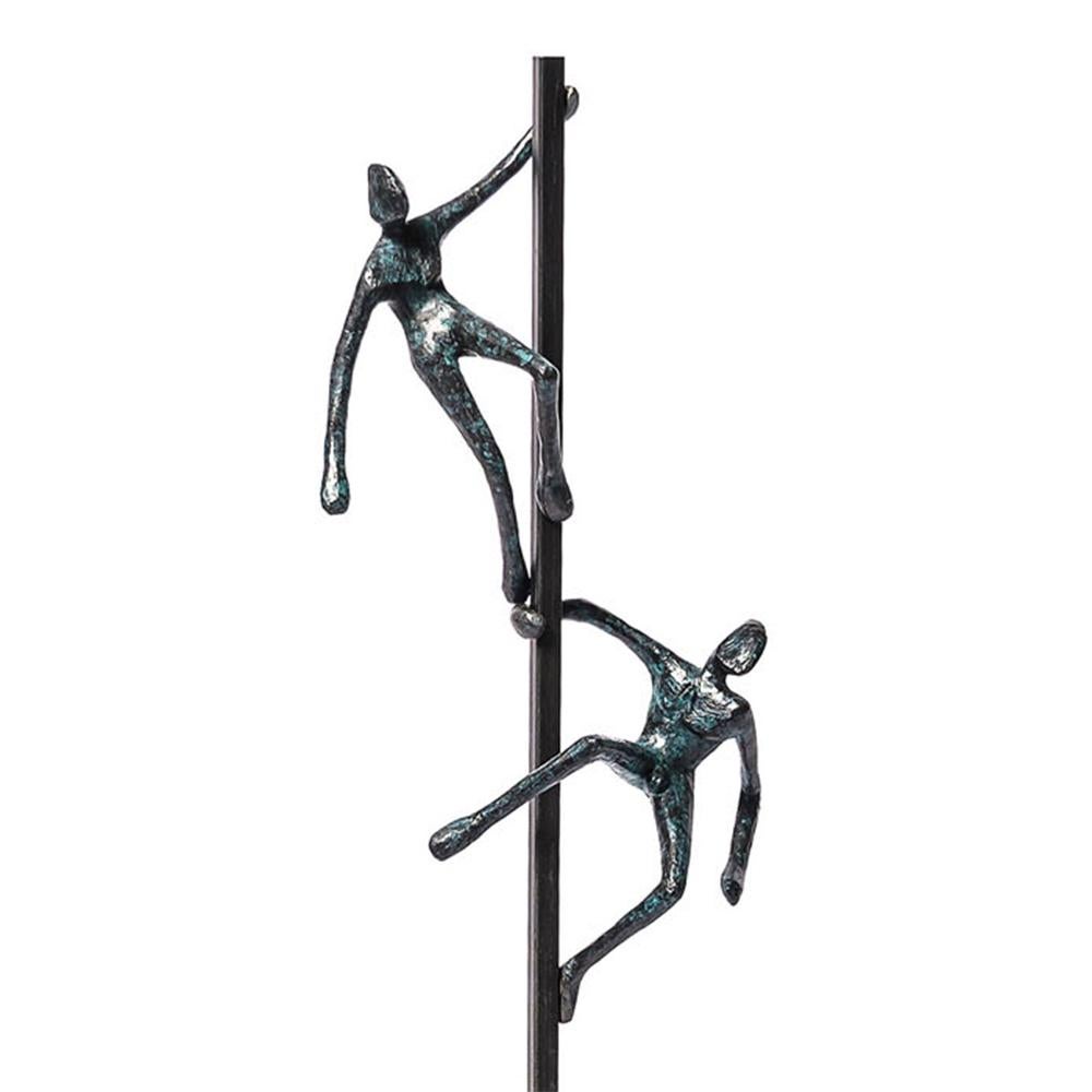 Sculpture Pole Bronze all in solid bronze in
green finish, base: 10x16cm.