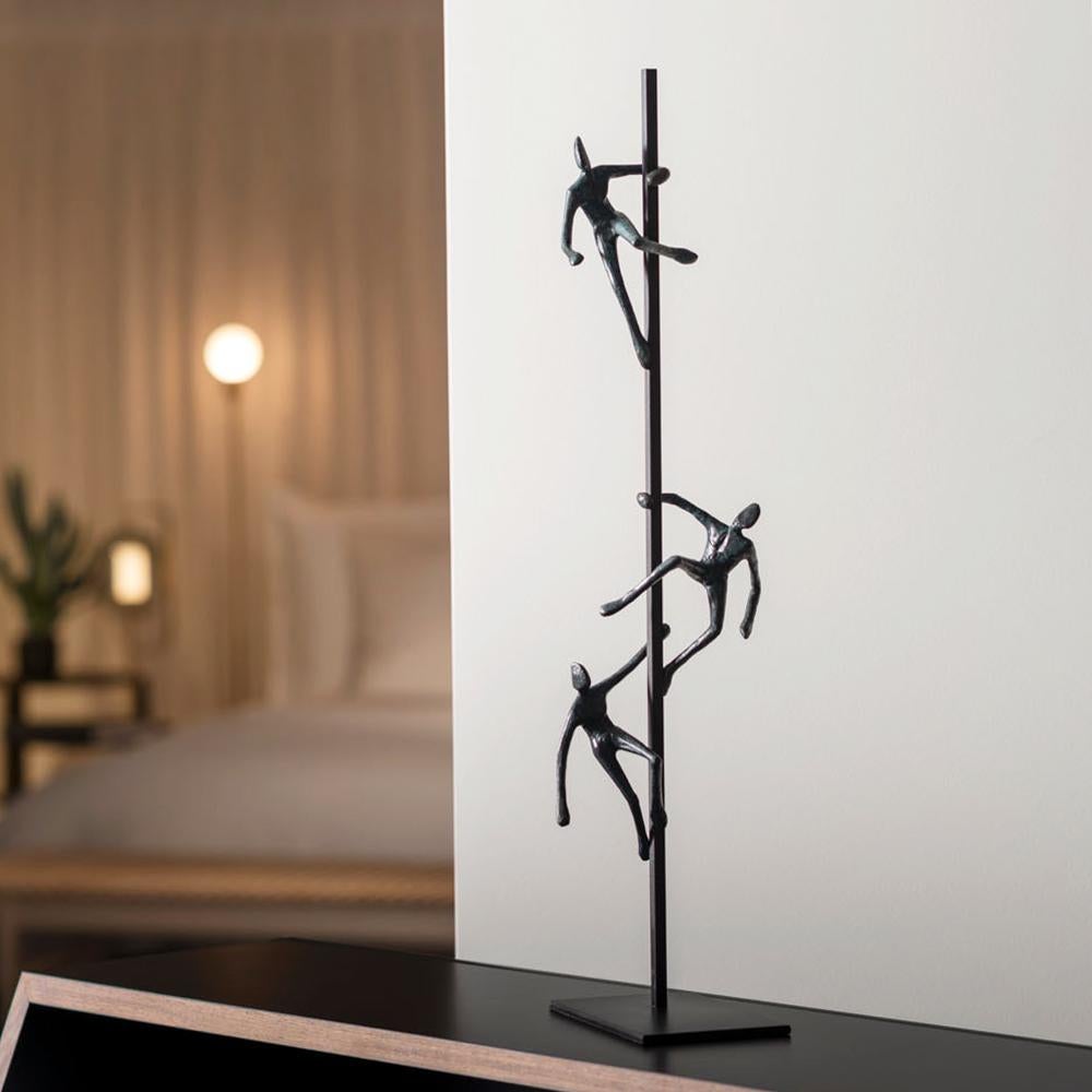 Hand-Crafted Pole Bronze Sculpture For Sale