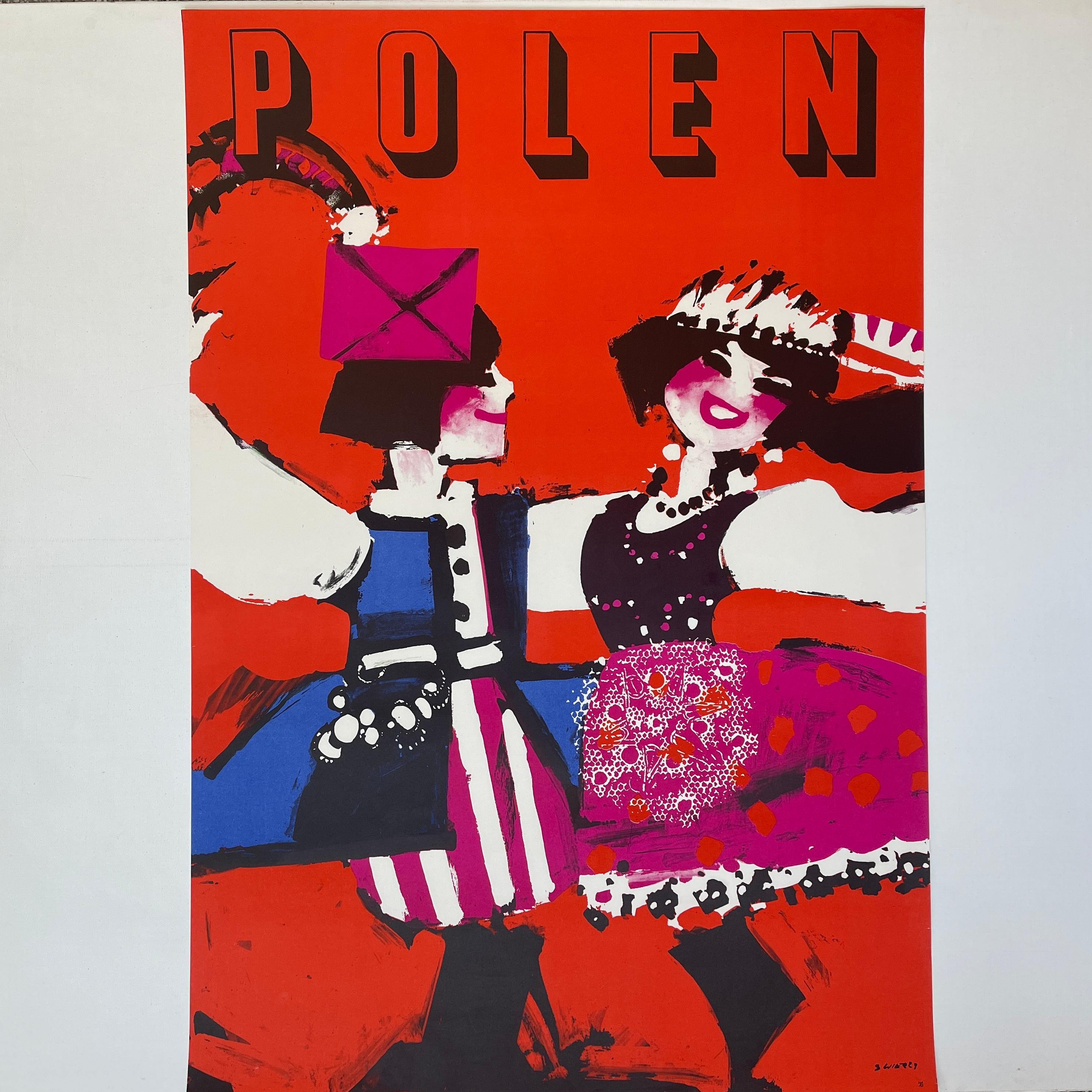 Polen, Vintage Polish Tourist Poster by Waldemar Swierzy, 1962 In Good Condition For Sale In London, GB