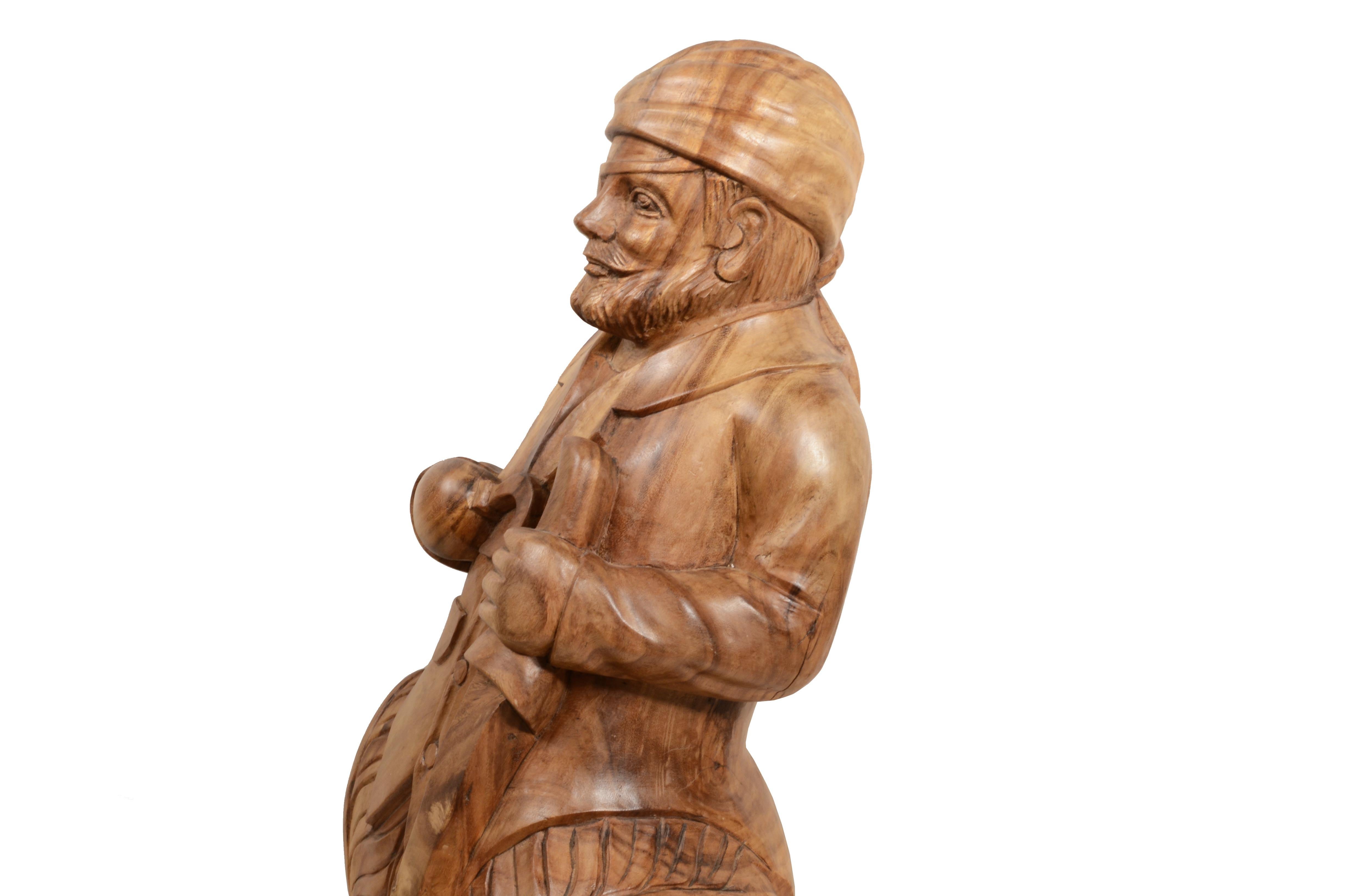 Polena Da Nave in Legno Di Castagno Raffigurante Capitan Uncino Italia XIX Sec. in vendita 9