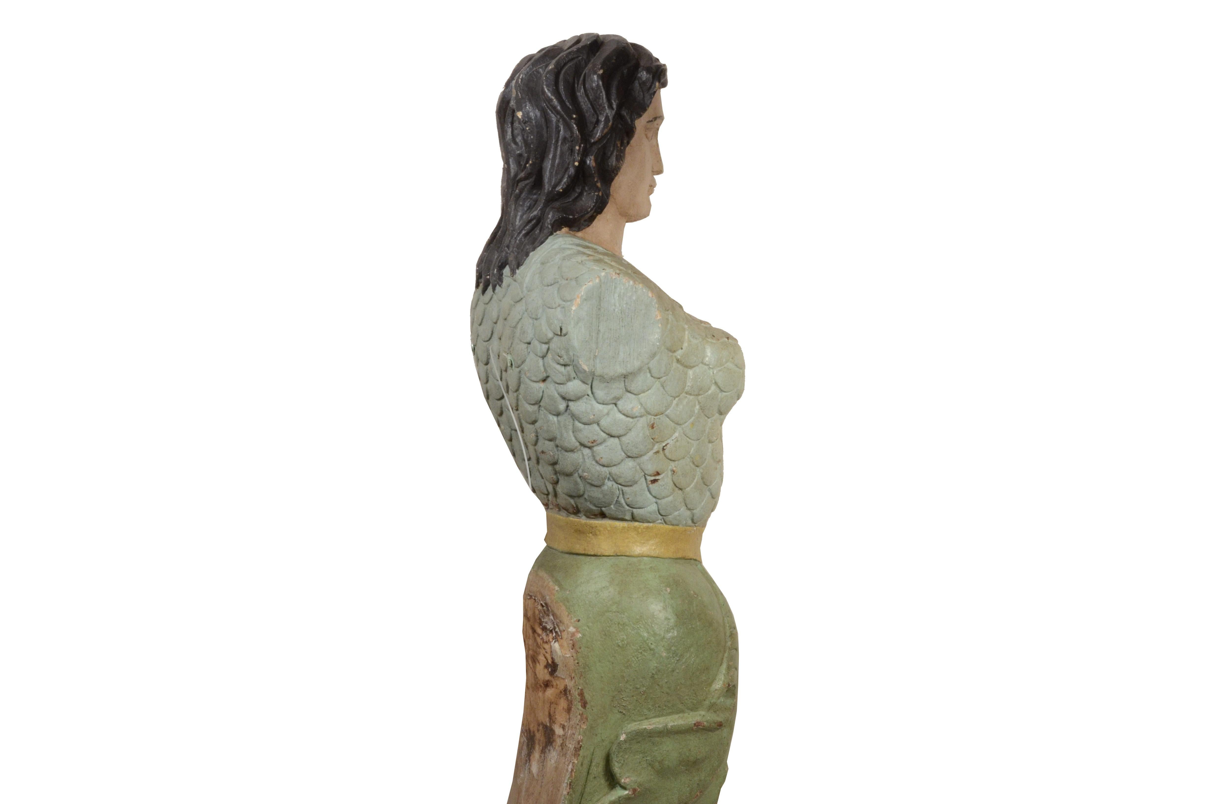 Polena raffigurante una figura femminile Indie Orientali fine del XIX secolo im Angebot 15