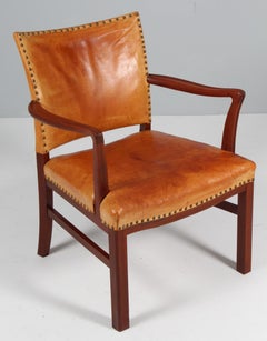 Polexim Armchair, patinated nature leather, 1940s