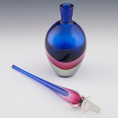 Flavio Poli Seguso Sommerso Bottle with Elongated Stopper c1955