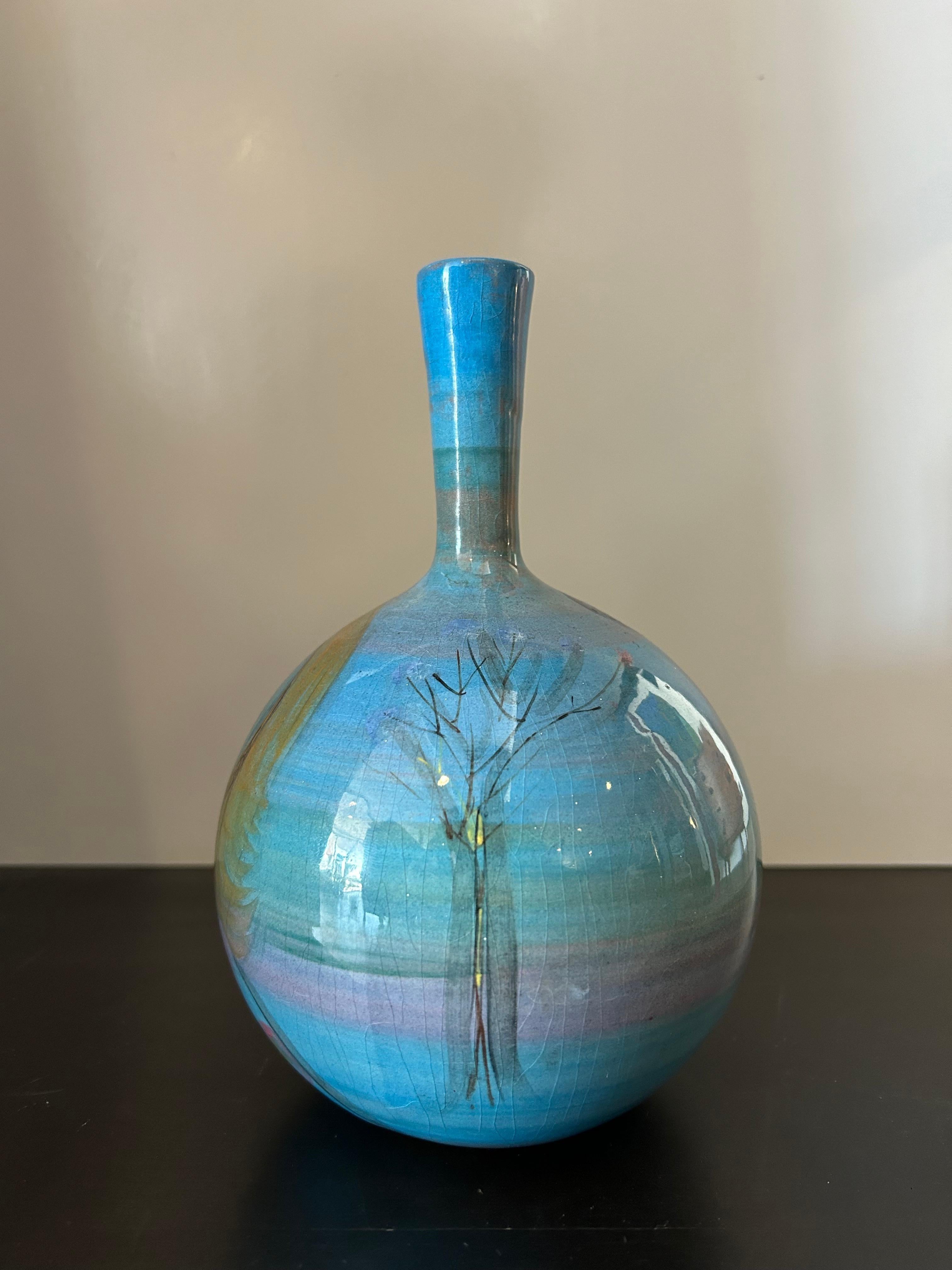 Mid-Century Modern Vase en porcelaine des années 1960 par Polia Pillin en vente