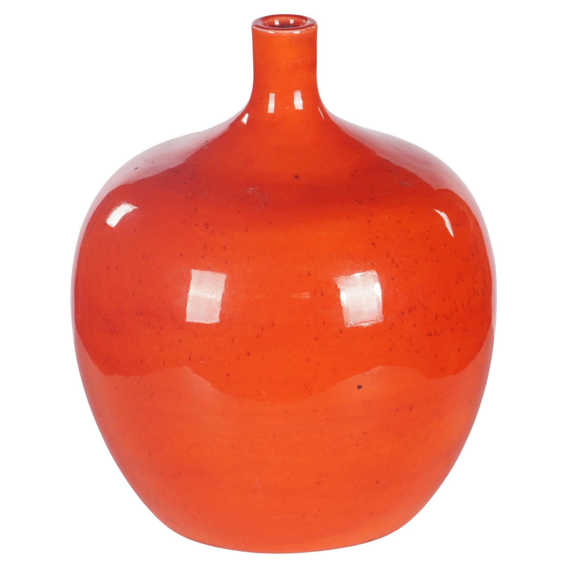 Polia Pillin Bulbous Vase in a Vibrant Red