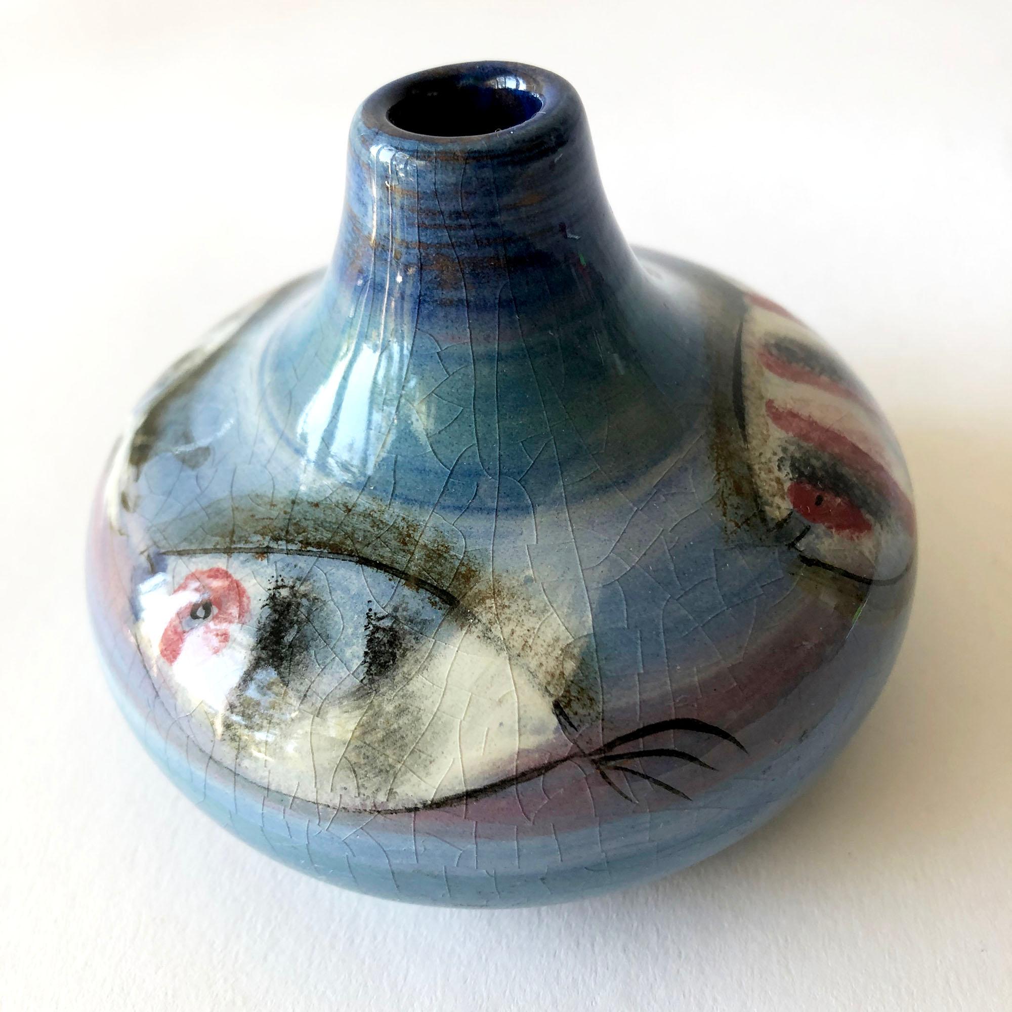 Mid-Century Modern Polia Pillin California Studio Pottery Weed Bud Vase