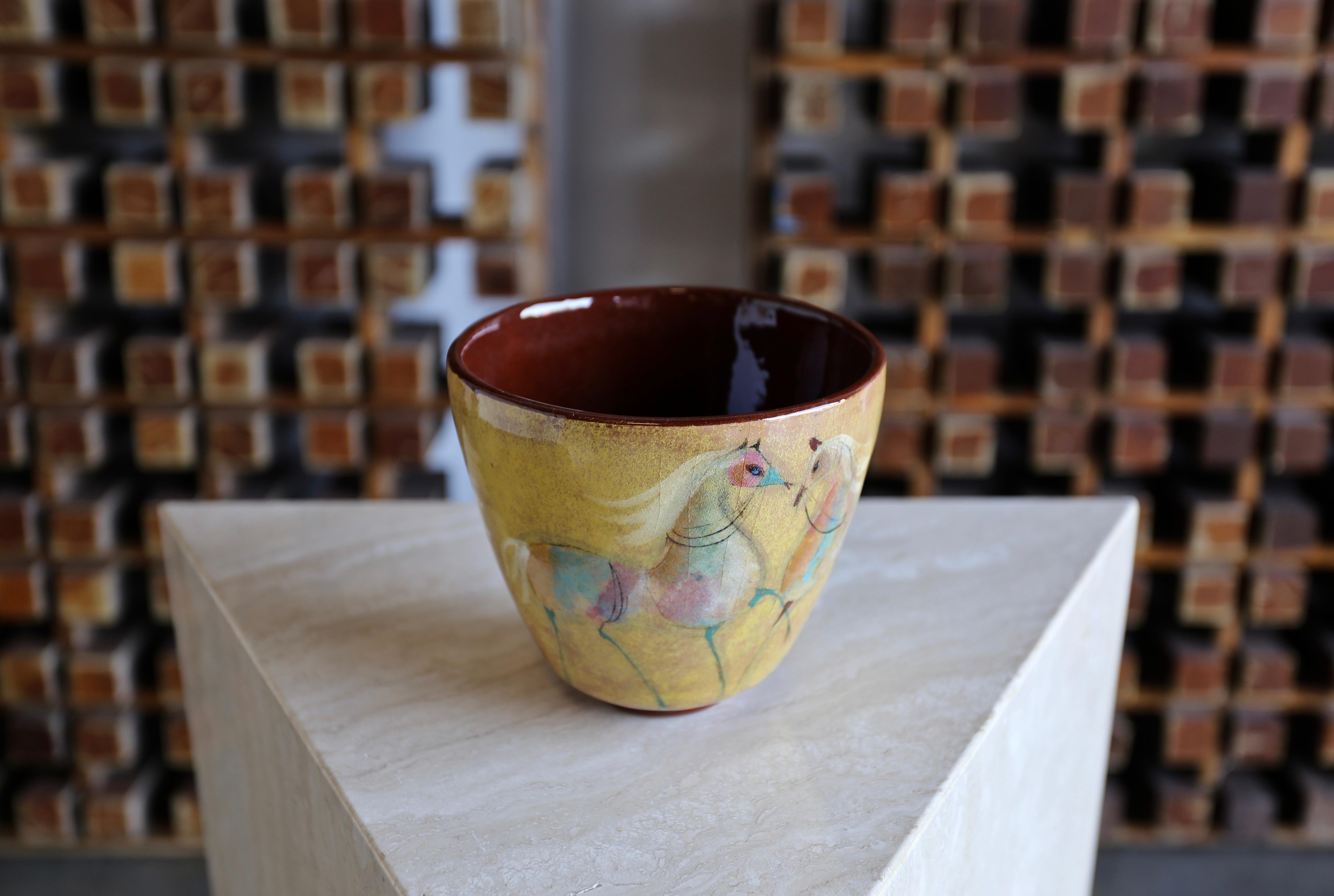Polia Pillin Ceramic Bowl In Good Condition In Costa Mesa, CA