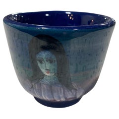 Polia Pillin firmata Studio Pottery della California, metà del secolo scorso, Tazza da tè Yunomi