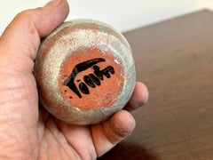 Studio Pottery Spherical Weed Vase Polia Pillin