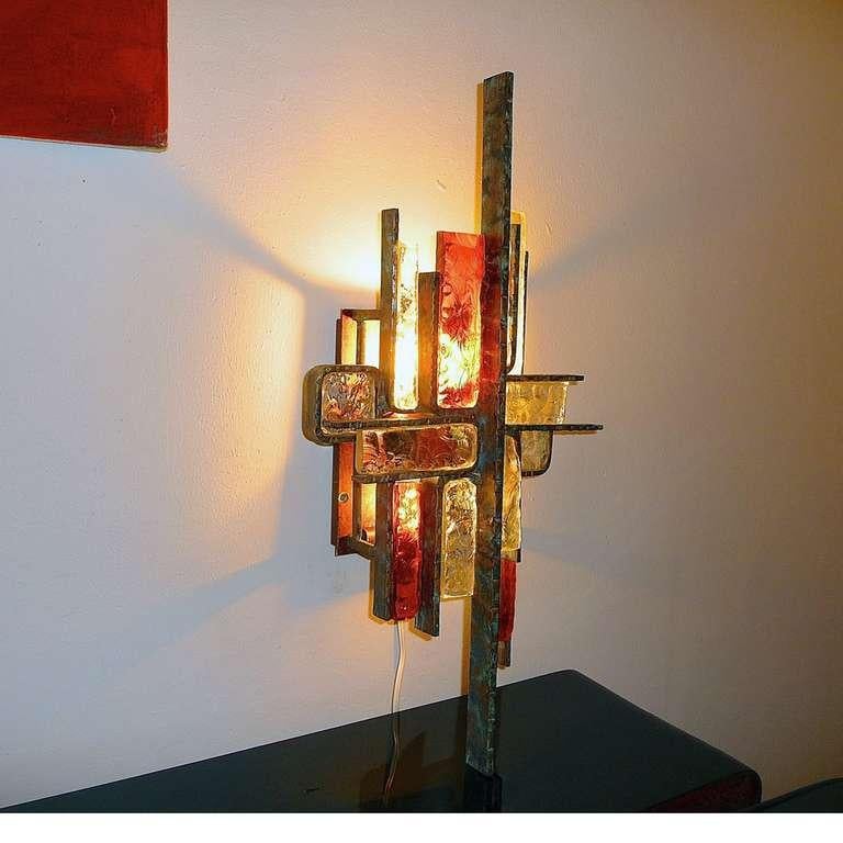 Poliarte Brutalist Sconce,  2 pieces available, Mid-Century Modern, Italy 1970s For Sale 4