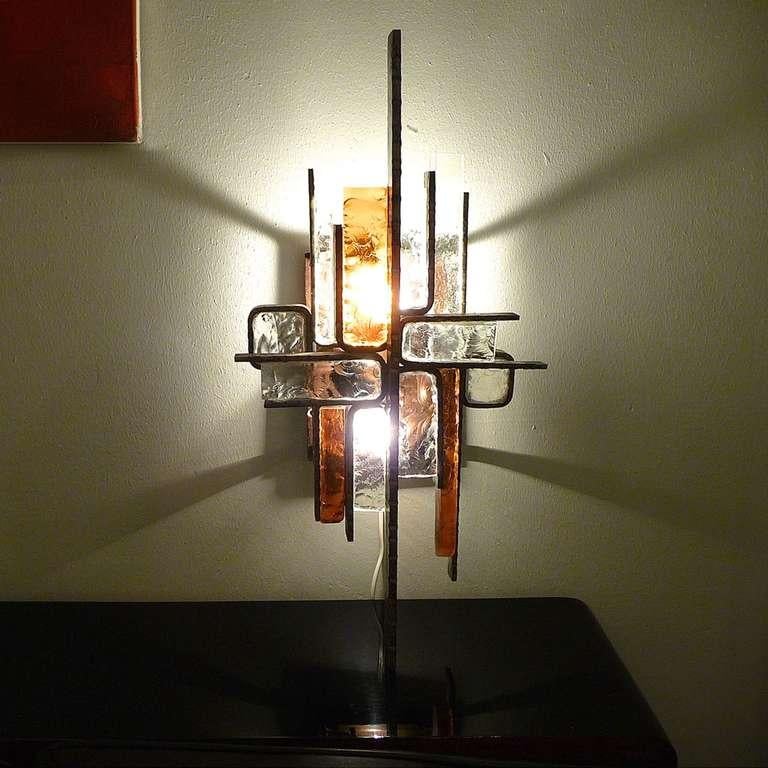 20th Century Poliarte Brutalist Sconce,  2 pieces available, Mid-Century Modern, Italy 1970s For Sale